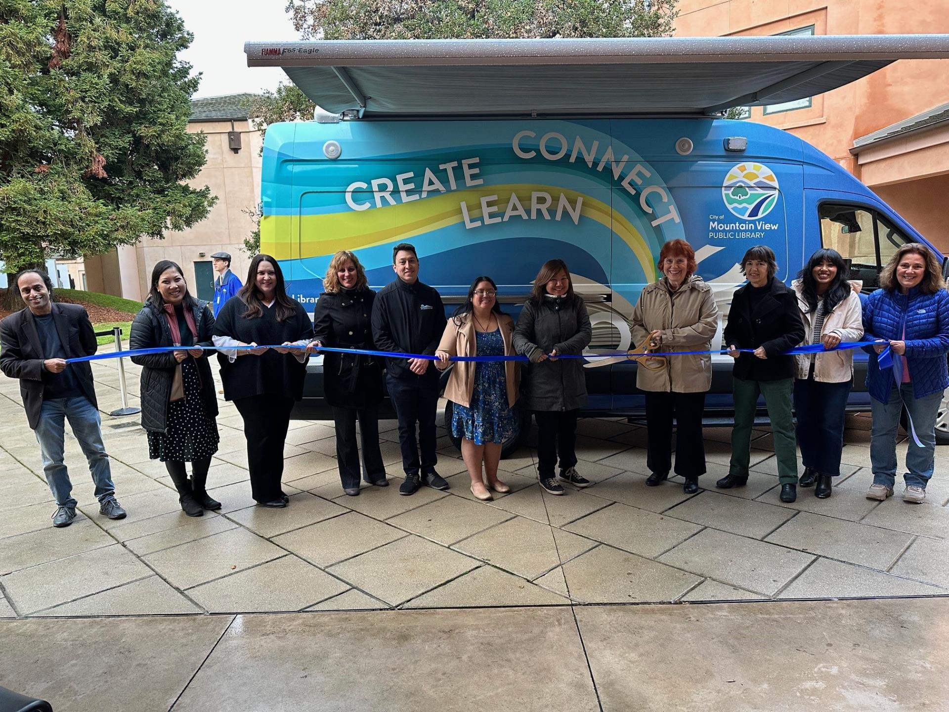 Bookmobile Ribbon Cutting